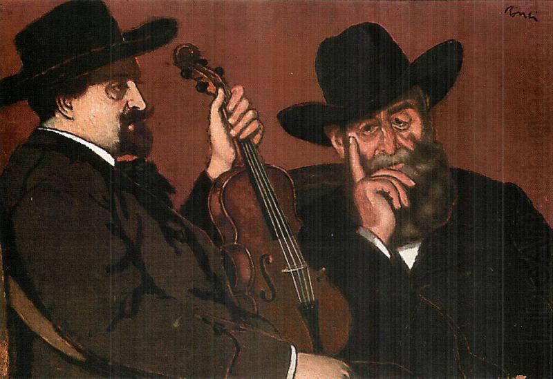 Jozsef Rippl-Ronai My Father and Lajos with Violin china oil painting image